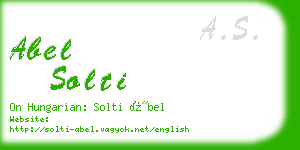 abel solti business card